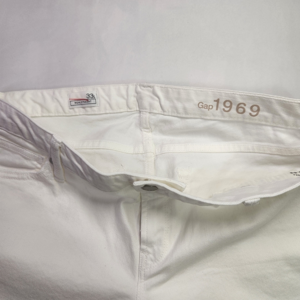 ⭐️NWT White GAP Straight Leg Jeans | Classic Fit Size 33 - Picture 4 of 9